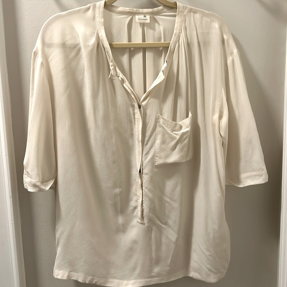 Cream 100% silk blouse - Picture 1 of 3